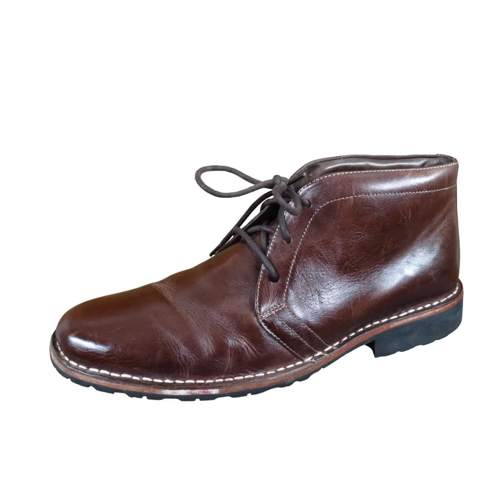 Cole Haan Nike-Air Mens Chukka Boots Size 10.5 Dress Office Brown Leather